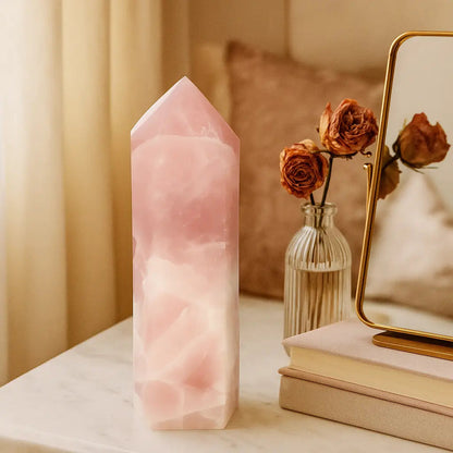 Rose Quartz Obelisk Sylvia Crystals Sp. z o.o.