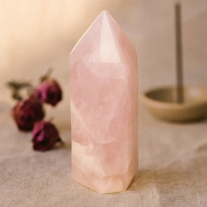 Rose Quartz Obelisk Sylvia Crystals Sp. z o.o.