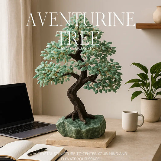 Rough Aventurine Tree 65cm – Natural Harmony and Positive Energy Sylvia Crystals Sp. z o.o.