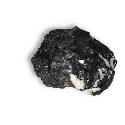 Rough Black Tourmaline Druze L by Sylvia Crystals with cleansing energy and luxury quality.