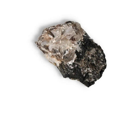 Rough Black Tourmaline Druze M crystal by Sylvia Crystals, ideal for spiritual wellness and energy cleansing.