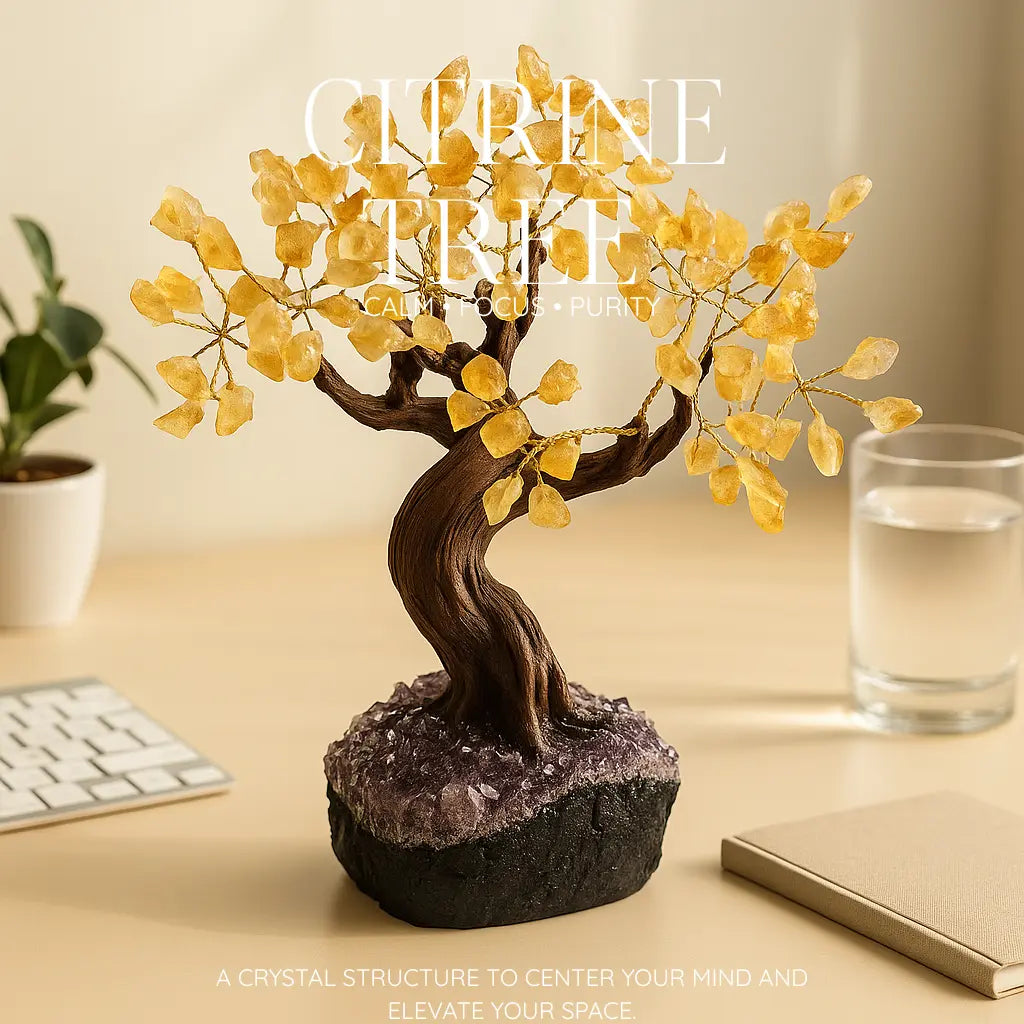 Rough Citrine Tree 30cm – Radiant Energy and Natural Elegance Sylvia Crystals Sp. z o.o.