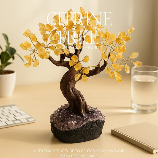 Rough Citrine Tree 30cm – Radiant Energy and Natural Elegance Sylvia Crystals Sp. z o.o.