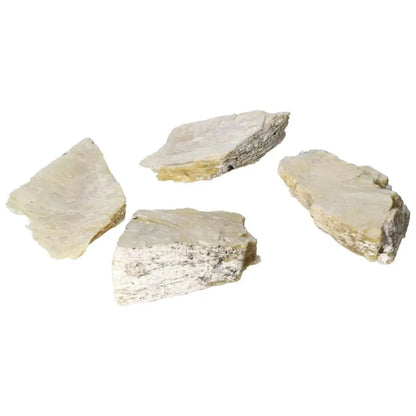 Handpicked Rough Yellow Mica L crystals from Sylvia, showcasing golden hues and natural brilliance.
