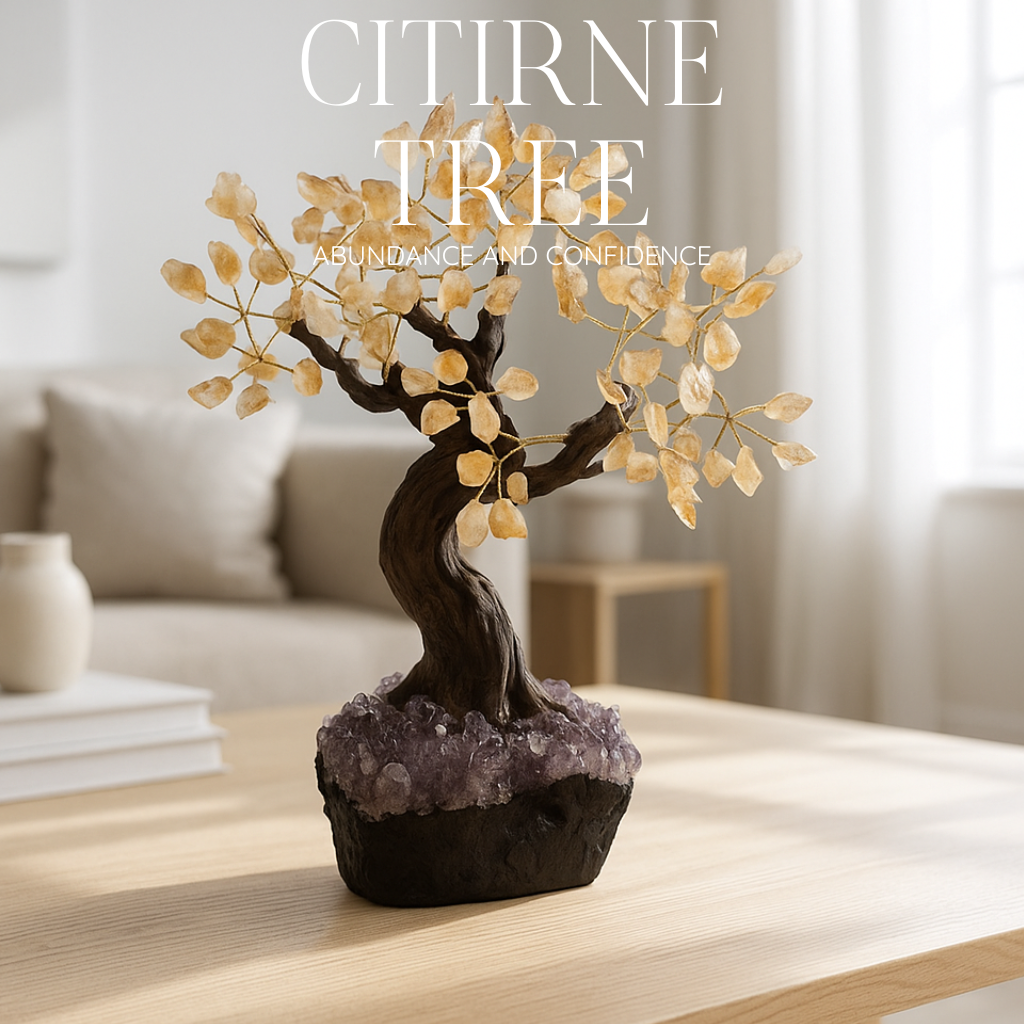 Rauer Citrinbaum 30 cm – Strahlende Energie und natürliche Eleganz