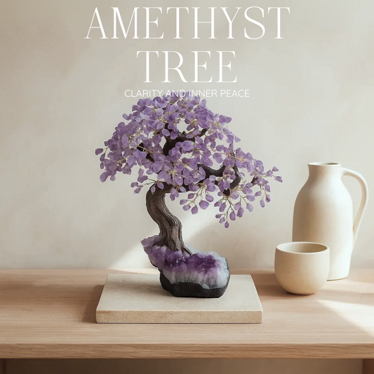 Rauer Amethystbaum 55 cm – Natürliche Gelassenheit und spirituelle Energie