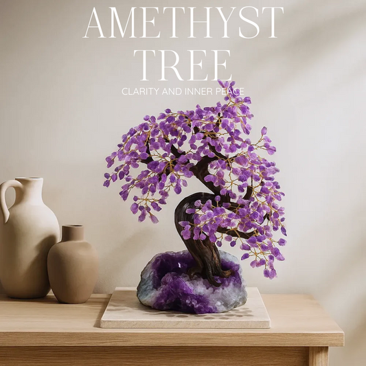Rauer Amethystbaum 55 cm – Natürliche Gelassenheit und spirituelle Energie
