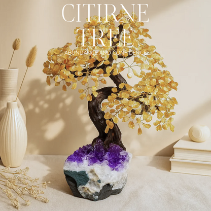 Árbol de Citrino en Bruto 55cm – Energía Radiante y Belleza Natural