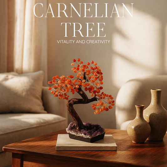 Getrommelter Karneol-Baum 45 cm – Lebendige Energie und polierte Eleganz