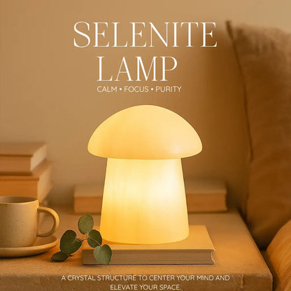 Selenite Mushroom Lamp 15cm Sylvia Crystals Sp. z o.o.