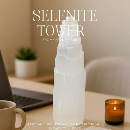 Selenite Tower 30cm Sylvia Crystals Sp. z o.o.