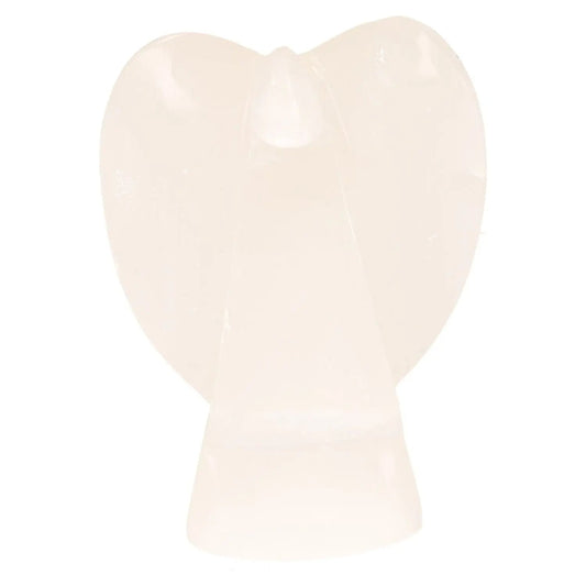 10cm Selenite Angel figurine by Sylvia Crystals, perfect for spiritual practices and home decor, radiating purity and serenity.