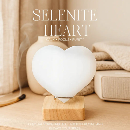 Selenite heart 12cm Sylvia Crystals Sp. z o.o.