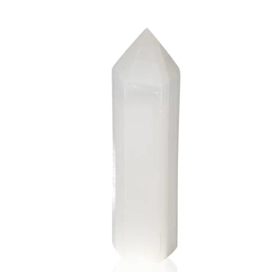 Selenite obelisk 20cm by Sylvia Crystals, featuring premium-quality, ethically sourced crystal for spiritual growth and mindful living.