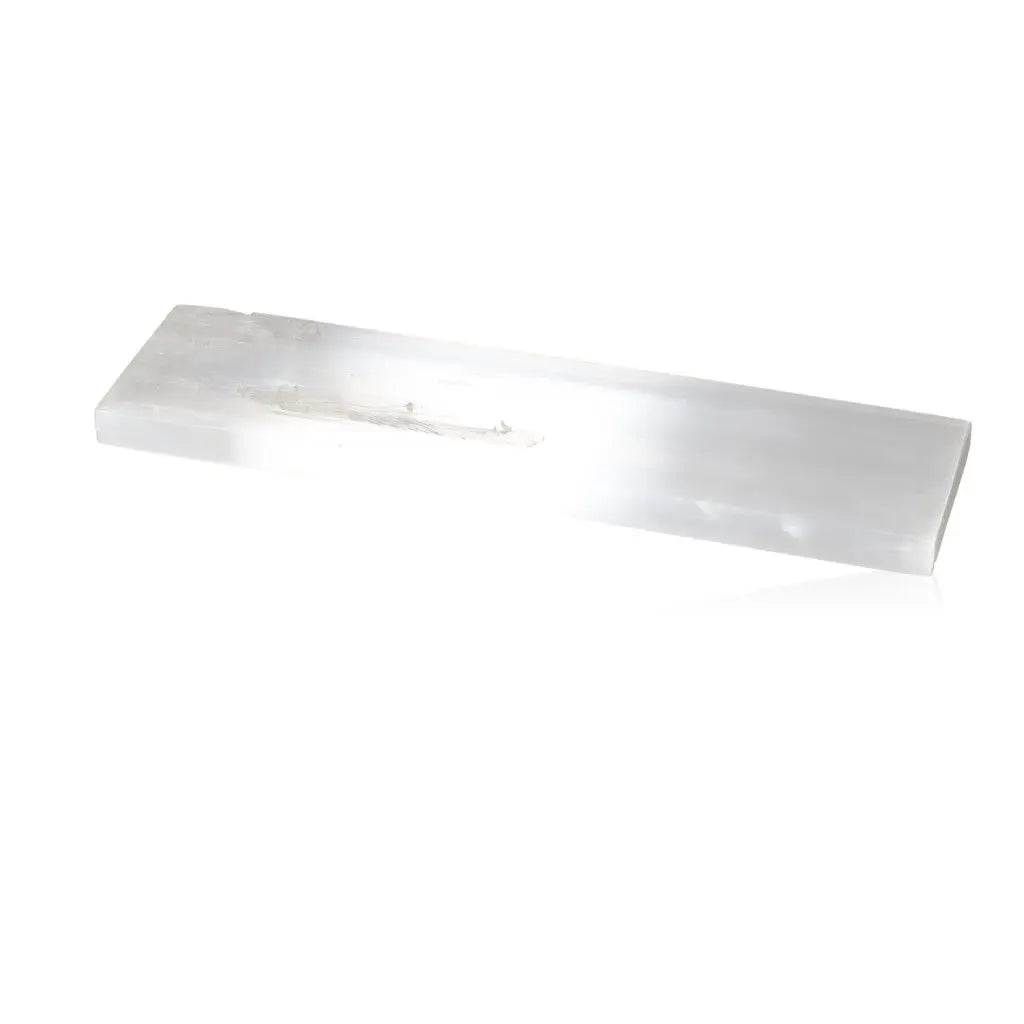 Selenite rough polished crystal 30x10cm by Sylvia Crystals for mindful living and spiritual growth.
