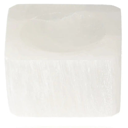 5/2cm selenite stand by Sylvia Crystals, ethically sourced for spheres, promoting purity and spiritual growth.