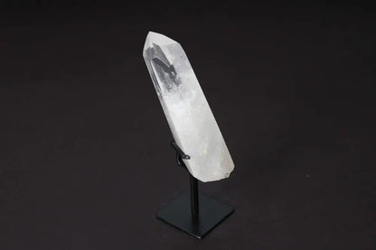 Semi Polished Clear Quartz Point with Stand for Amplifying Energy and Clarity