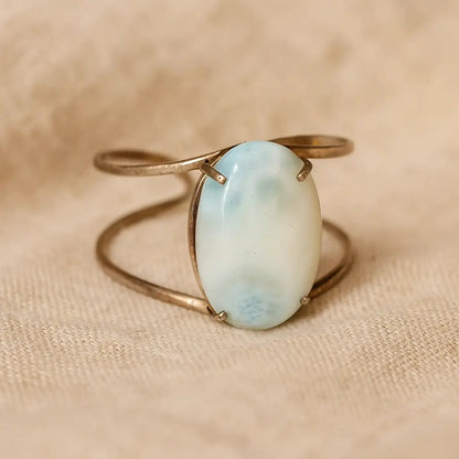 Silve Bracelet with Larimar – Tranquility and Oceanic Calm Sylvia Crystals Sp. z o.o.