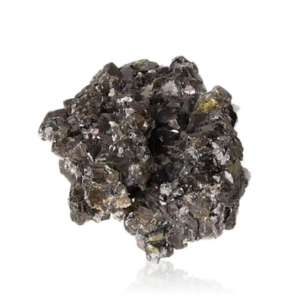Premium Sphalerite crystal from Sylvia Crystals, showcasing fiery hues and rugged texture, ideal for enhancing spiritual journeys.