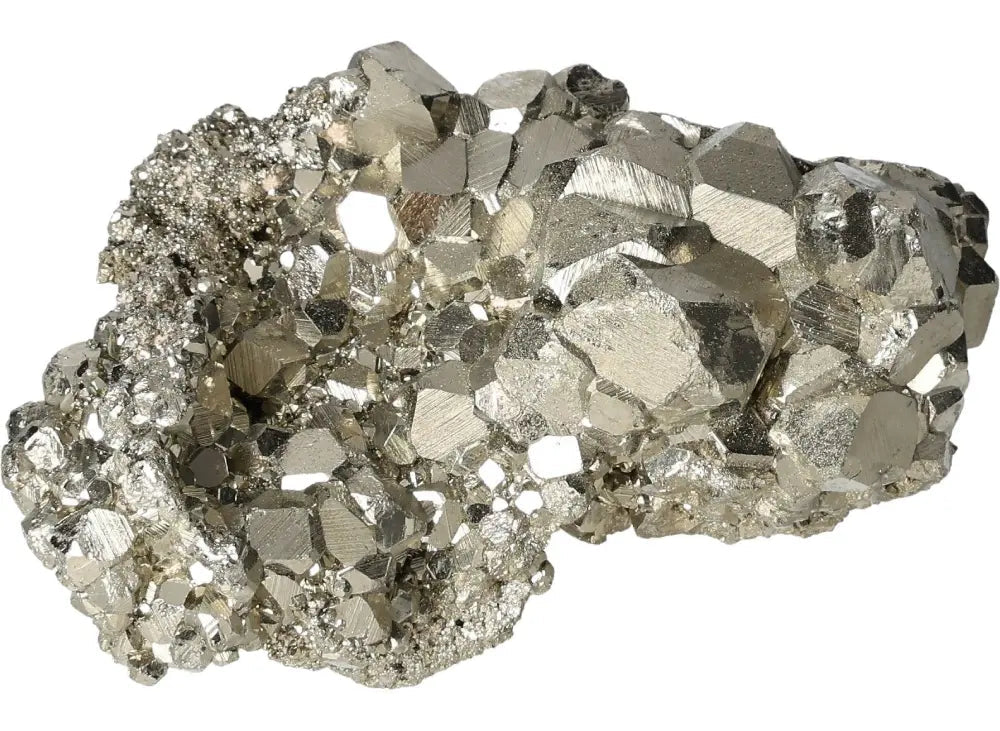 Superior Quality Pyrite Cluster with Natural Cubic Formations and Metallic Luster