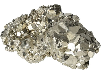 Superior quality pyrite cluster showcasing natural cubic formations and metallic luster, perfect for collectors and decor.