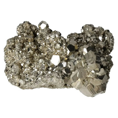 Superior Quality Pyrite Cluster with Geometric Formations and Metallic Luster