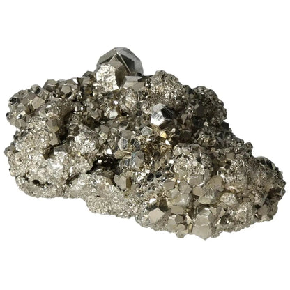 Superior quality pyrite cluster showcasing geometric brilliance and metallic luster, ideal for collectors and home decor.