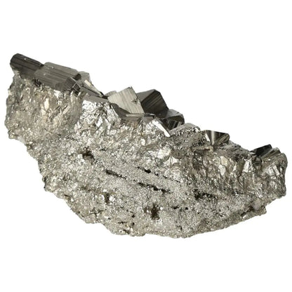 Superior Quality Pyrite Cluster featuring geometric formations and metallic luster, showcasing nature's elegant design.