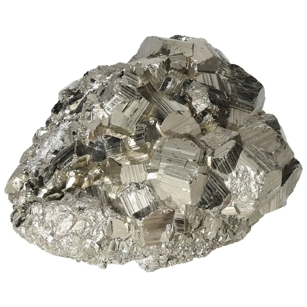 Superior quality pyrite cluster featuring natural cubic formations and metallic luster from premium deposits.