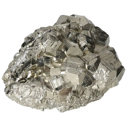 Superior quality pyrite cluster featuring natural cubic formations and metallic luster from premium deposits.