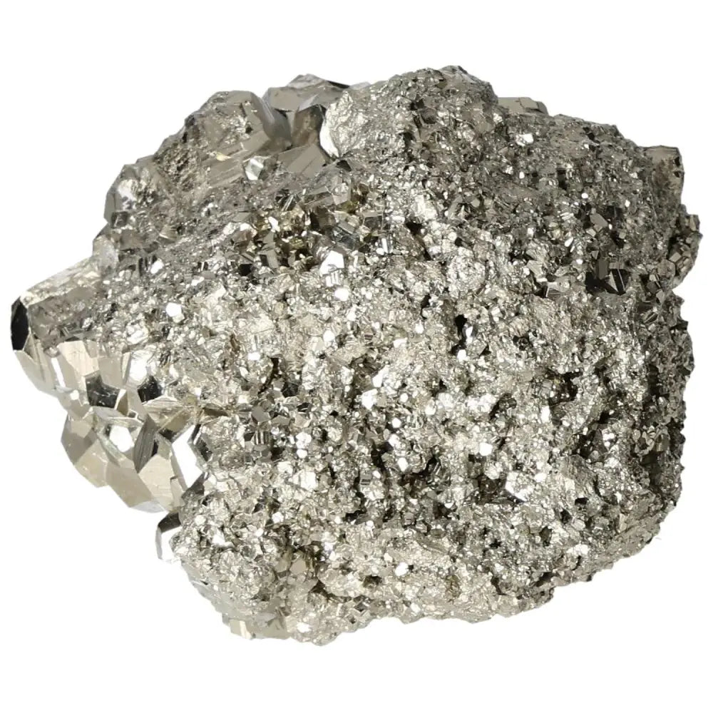 Superior quality pyrite cluster showcasing natural cubic formations and metallic luster, perfect for collectors and crystal enthusiasts.