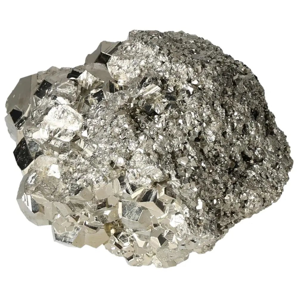 Superior quality pyrite cluster showcasing metallic luster and geometric formations, sourced from premium deposits.