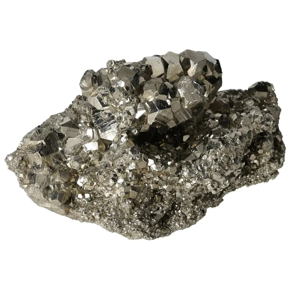 Superior quality pyrite cluster showcasing natural cubic formations with metallic luster.