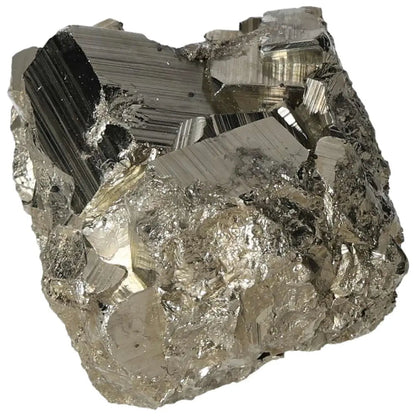 Superior Quality Pyrite Cluster with geometric formations and metallic luster