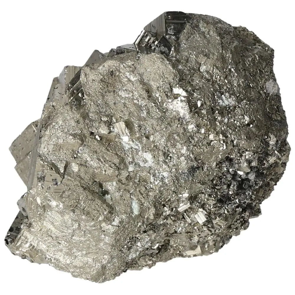Superior quality pyrite cluster with metallic luster and natural cubic formations, perfect for geological and decorative displays.