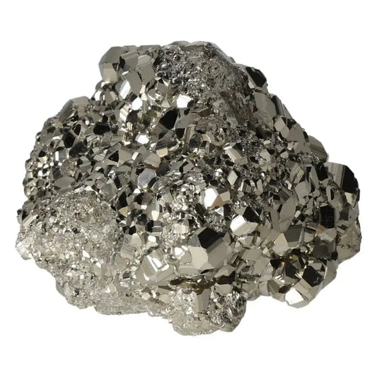 Superior quality pyrite cluster showcasing metallic luster and geometric formations, a natural sculptural masterpiece.