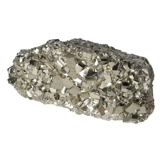 Superior Quality Pyrite Cluster with Cubic Formations and Metallic Luster
