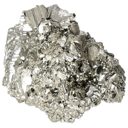 Superior Quality Pyrite Cluster with geometric metallic formations showcasing natural elegance and brilliance.