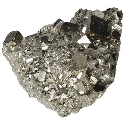 Superior quality pyrite cluster showcasing geometric formations and metallic luster, perfect for collectors and mineral enthusiasts.