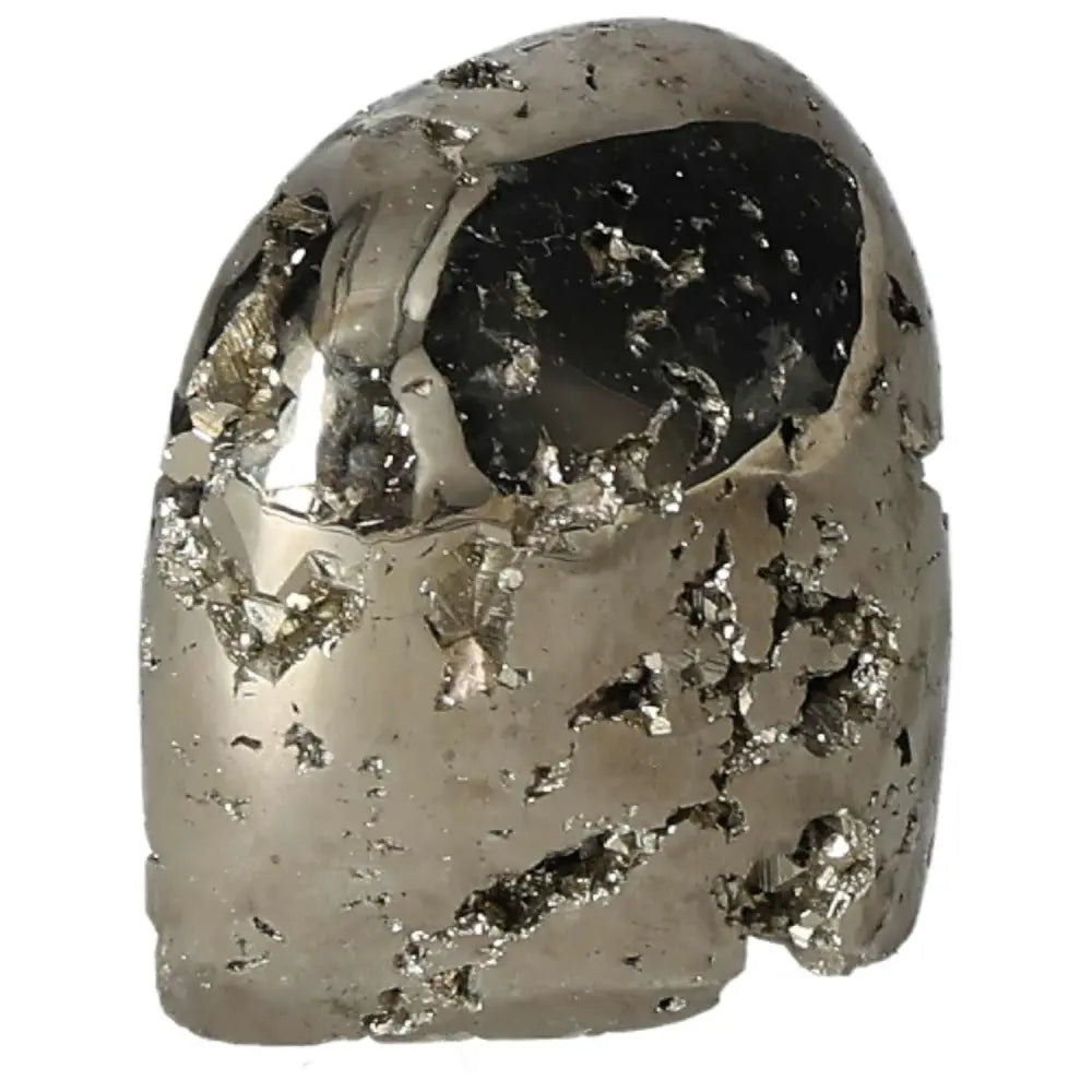 Superior quality pyrite cluster showcasing metallic luster and natural geometric formations in elegant sculptural detail.