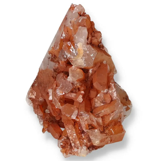 Top Polished Point Quartz Tangerine gemstone with vibrant shades, symbolizing creativity and vitality. From Sylvia Crystals collection.