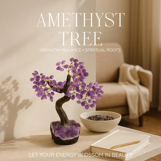 Tumbled Amethyst Tree 40cm – Polished Serenity and Spiritual Energy Sylvia Crystals Sp. z o.o.