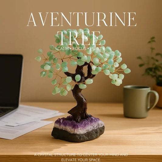 Tumbled Aventurine Tree 30cm – Smooth Harmony and Positive Energy Sylvia Crystals Sp. z o.o.