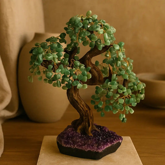 Tumbled Aventurine Tree 55cm – Smooth Harmony and Positive Energy Sylvia Crystals Sp. z o.o.