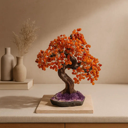 Tumbled Carnelian Tree 65cm – Vibrant Energy and Polished Elegance Sylvia Crystals Sp. z o.o.