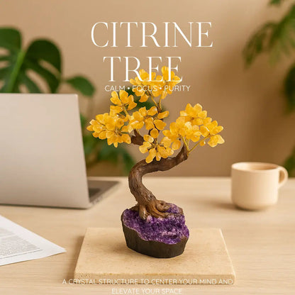 Tumbled Citrine Tree 40cm – Radiant Joy and Polished Elegance Sylvia Crystals Sp. z o.o.