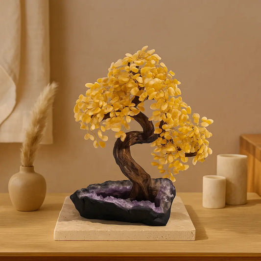 Tumbled Citrine Tree 55cm – Radiant Joy and Polished Elegance Sylvia Crystals Sp. z o.o.