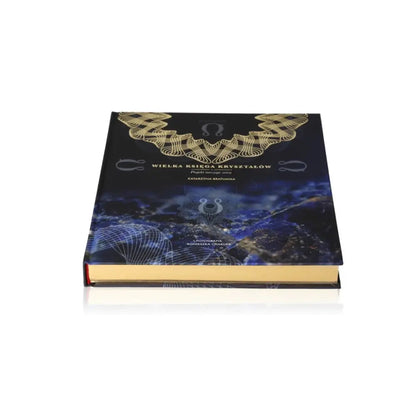 Wielka Księga Kryształów book by Katarzyna Bratumiła Baran, cover design featuring mystical crystal illustrations.