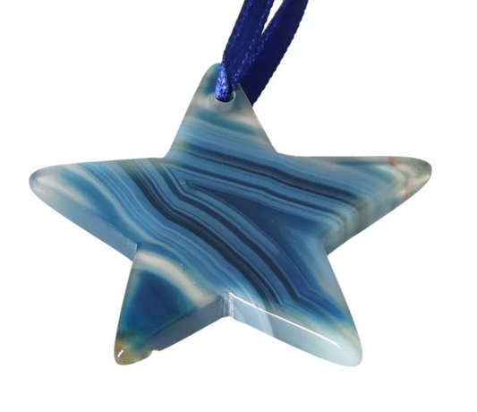 Polished Agate Star Blue S