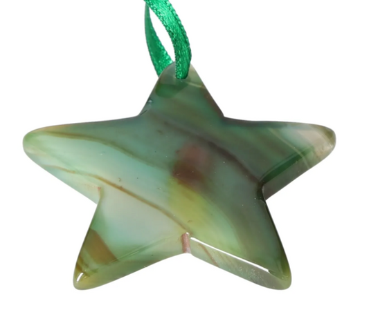 Polished Agate Star Green M